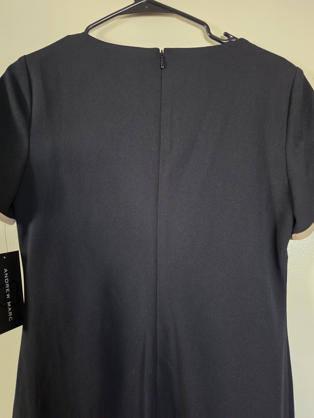 Andrew Marc Black Midi Dress Size 8 - Picture 6 of 8